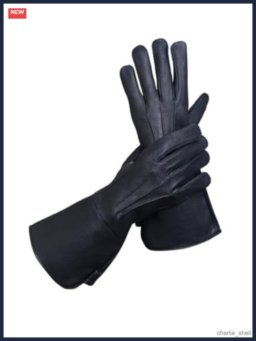 Lambskin Leather Long Arm Cuff Gauntlet Gloves Medieval Cosplay